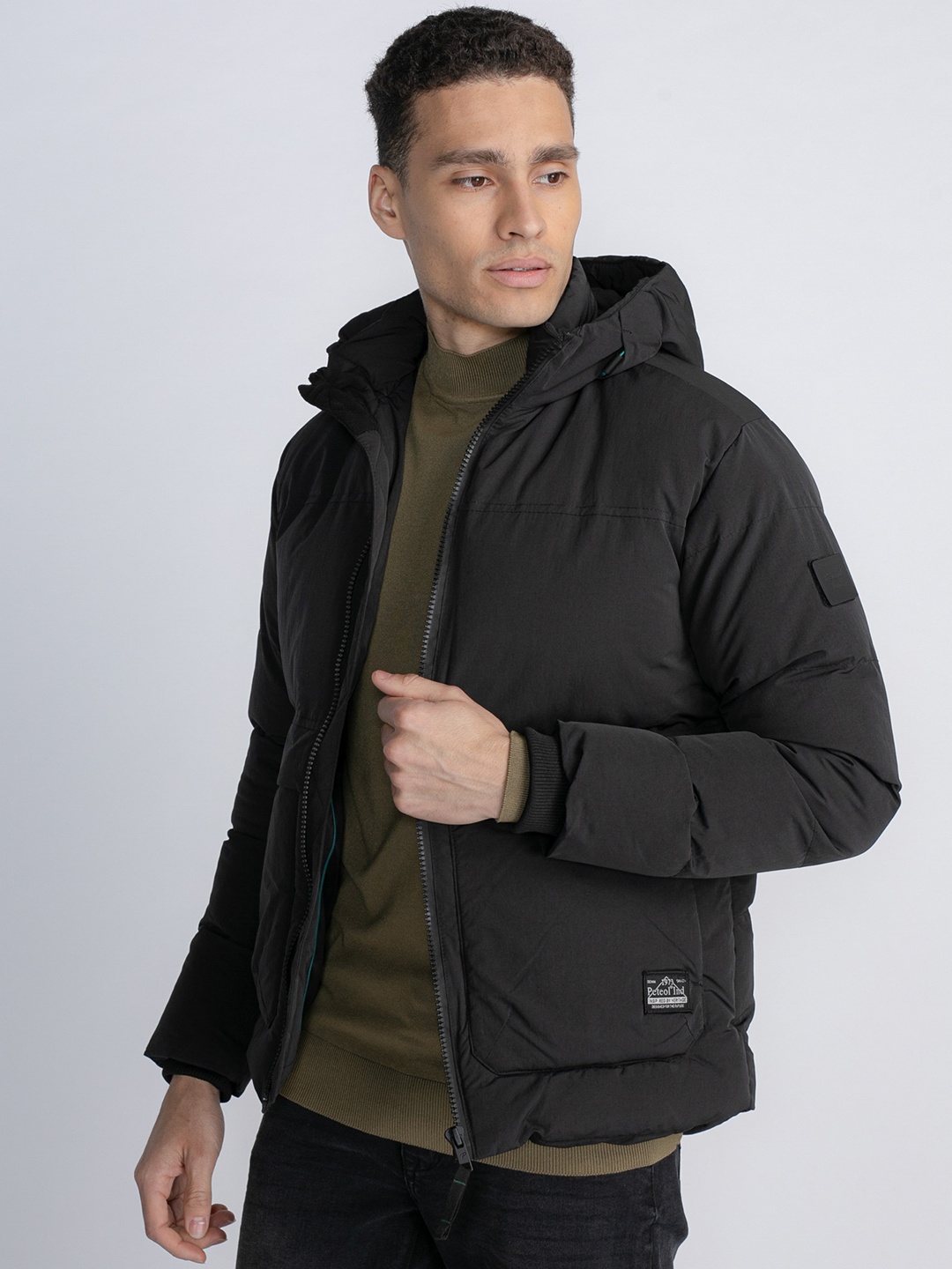 

Petrol Hooded Padded Jacket, Black