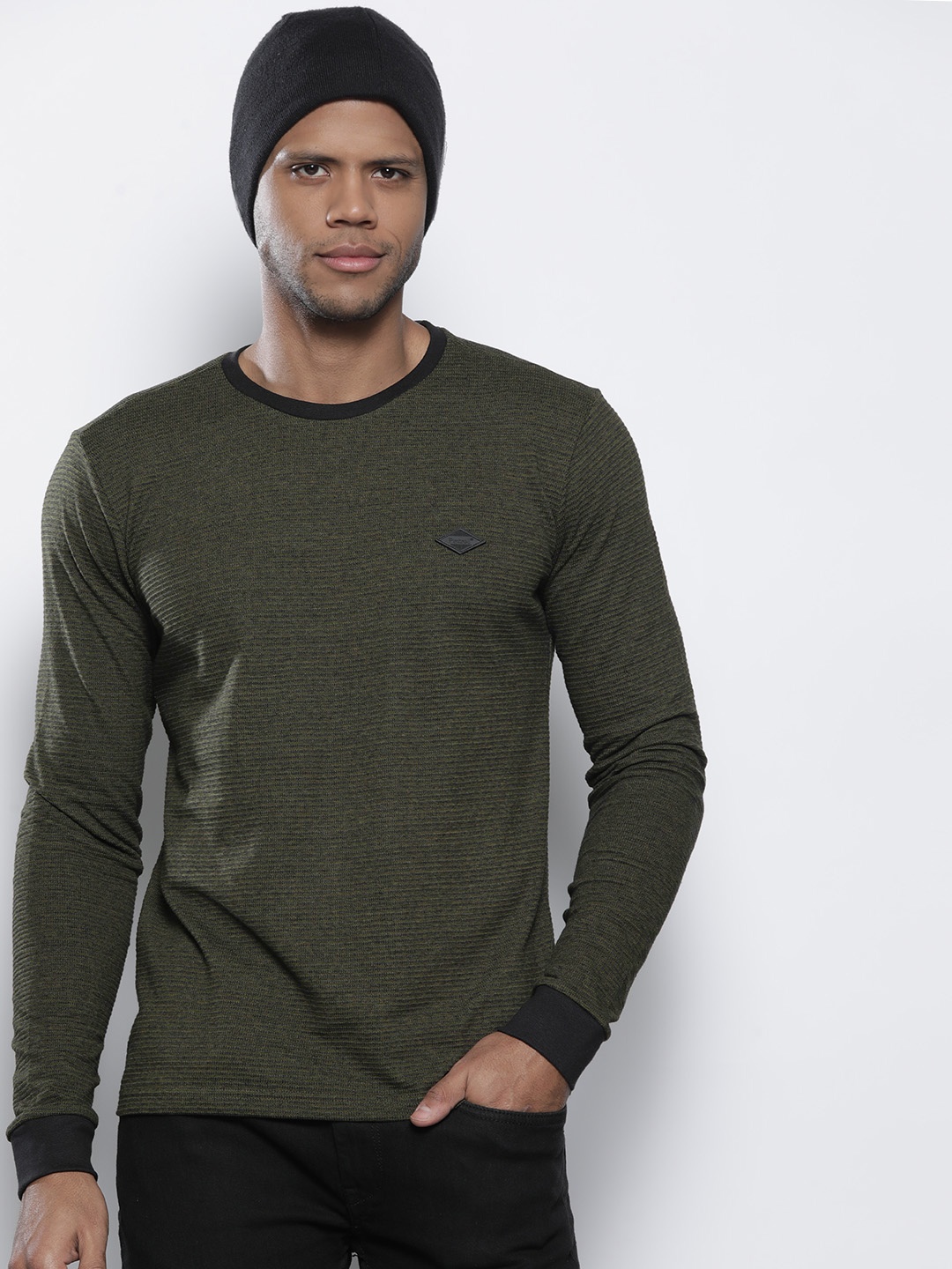 

Petrol Textured T-shirt, Olive