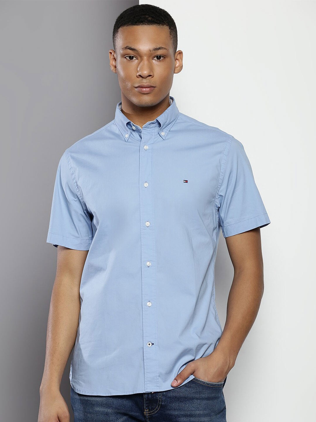 

Tommy Hilfiger Button Down Collar Casual Shirt, Blue