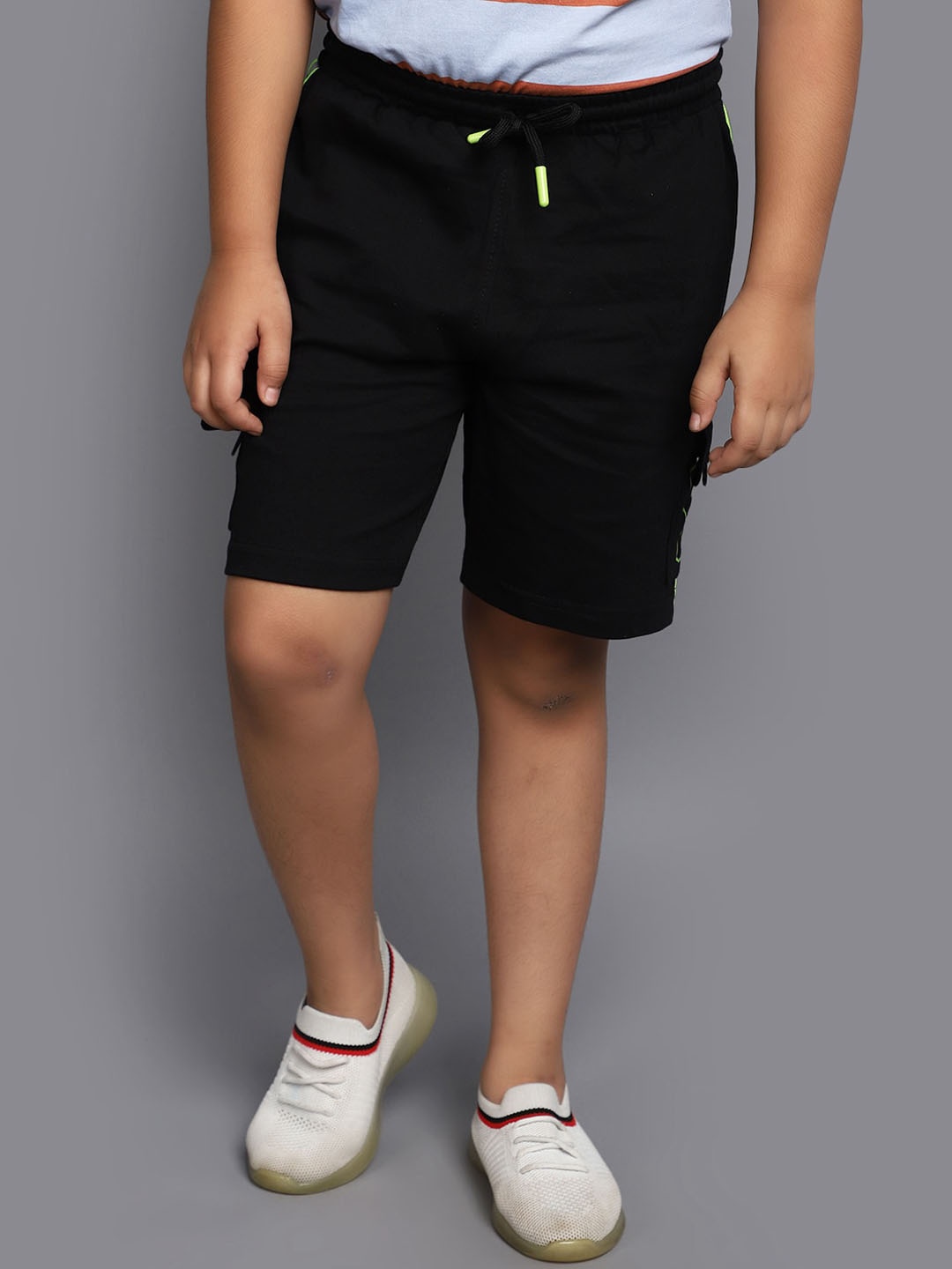 

V-Mart Boys Regular Fit Mid-Rise Cotton Regular Short, Black