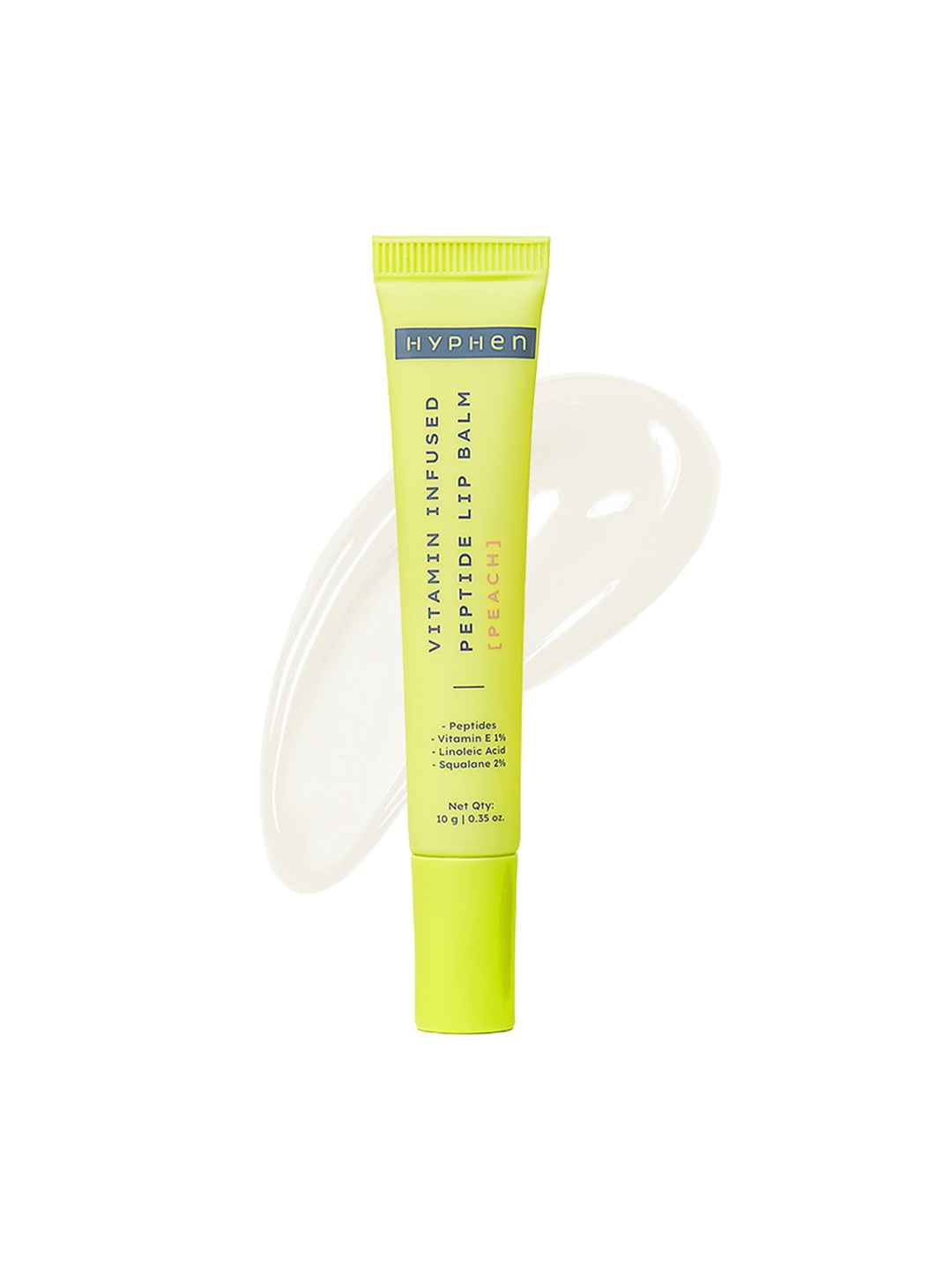 

Hyphen Vitamin Infused Peptide Lip Balm for Dry Lips 10g - Peach, Green