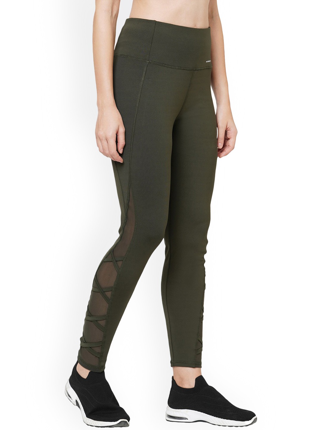 

MAYSIXTY Ankle Length Dry Fit Yoga Tights, Green