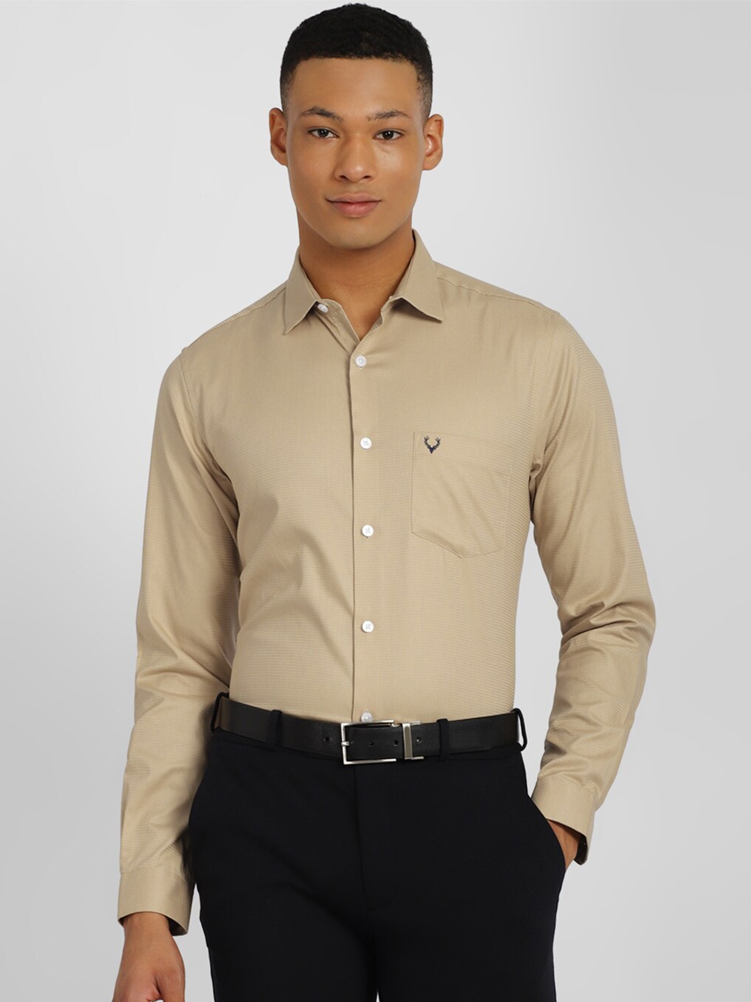 

Allen Solly Slim Fit Pure Cotton Formal Shirt, Khaki