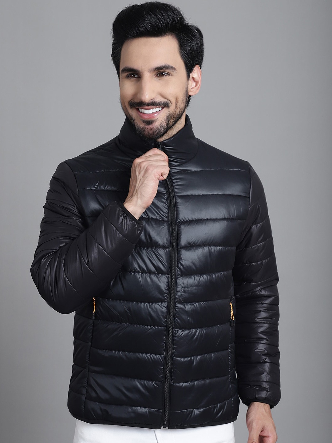 

WESTCLO Stand Collar Puffer Jacket, Black
