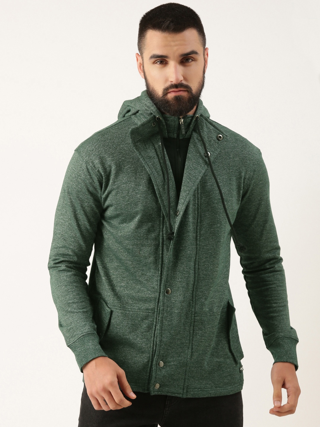 

ARISE Men Hooded Terry Sweatshirt, Olive