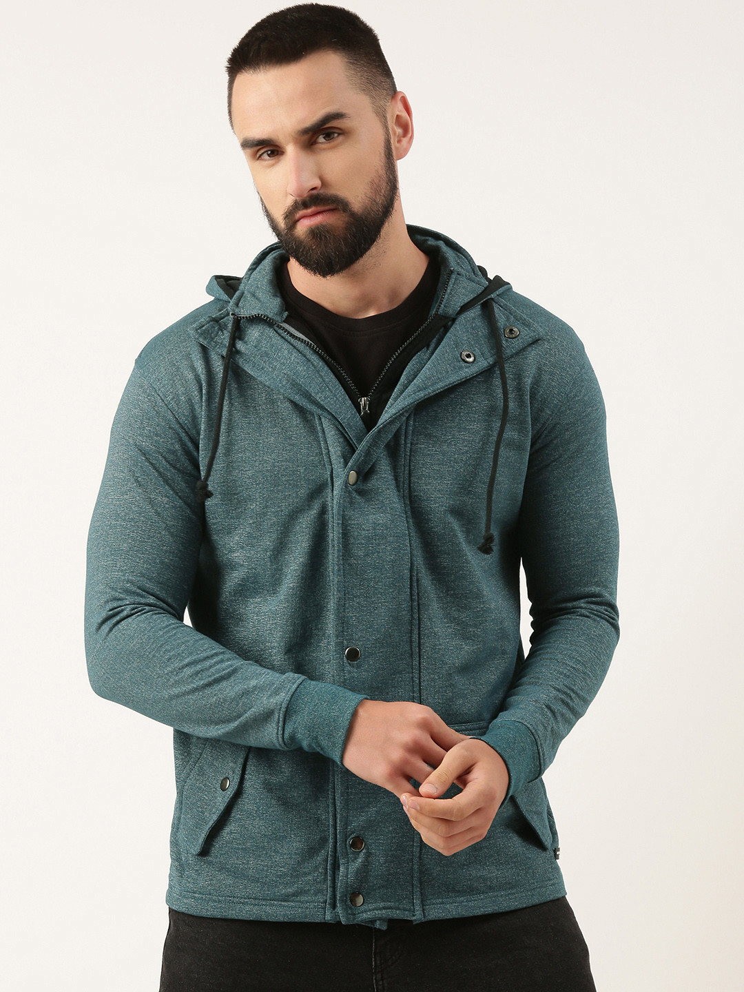 

ARISE Men Hooded Terry Sweatshirt, Teal