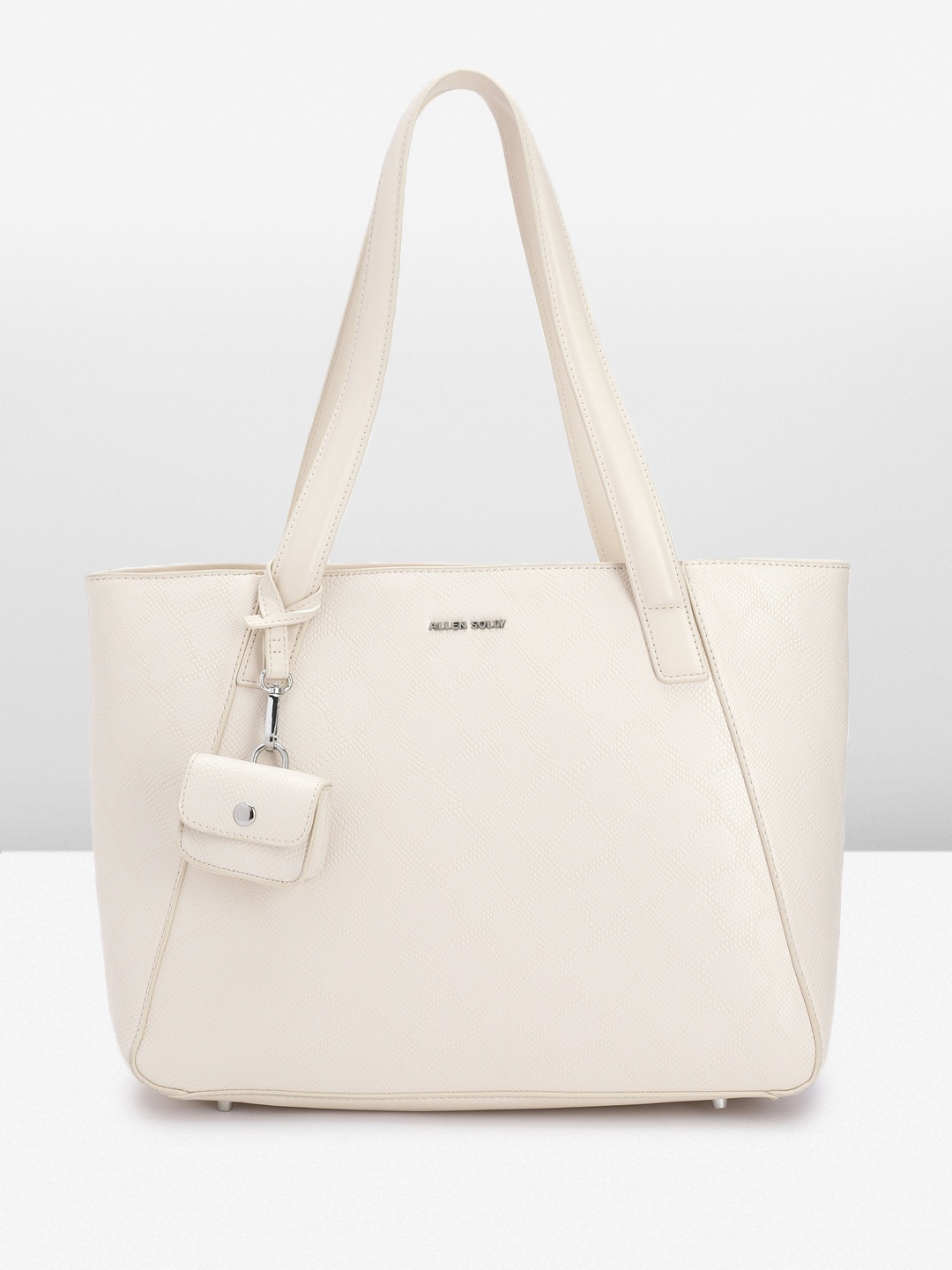 

Allen Solly Textured Laptop Handheld Bag, Off white