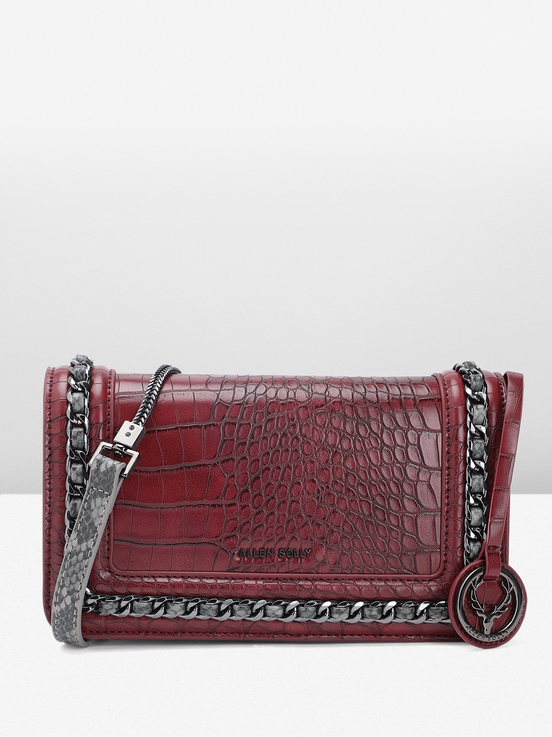 

Allen Solly Textured Sling Bag, Maroon