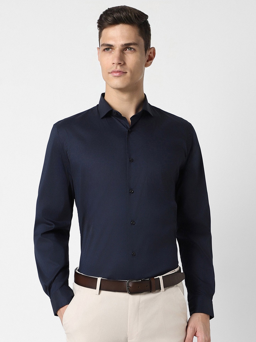 

Peter England Slim Fit Formal Shirt, Navy blue