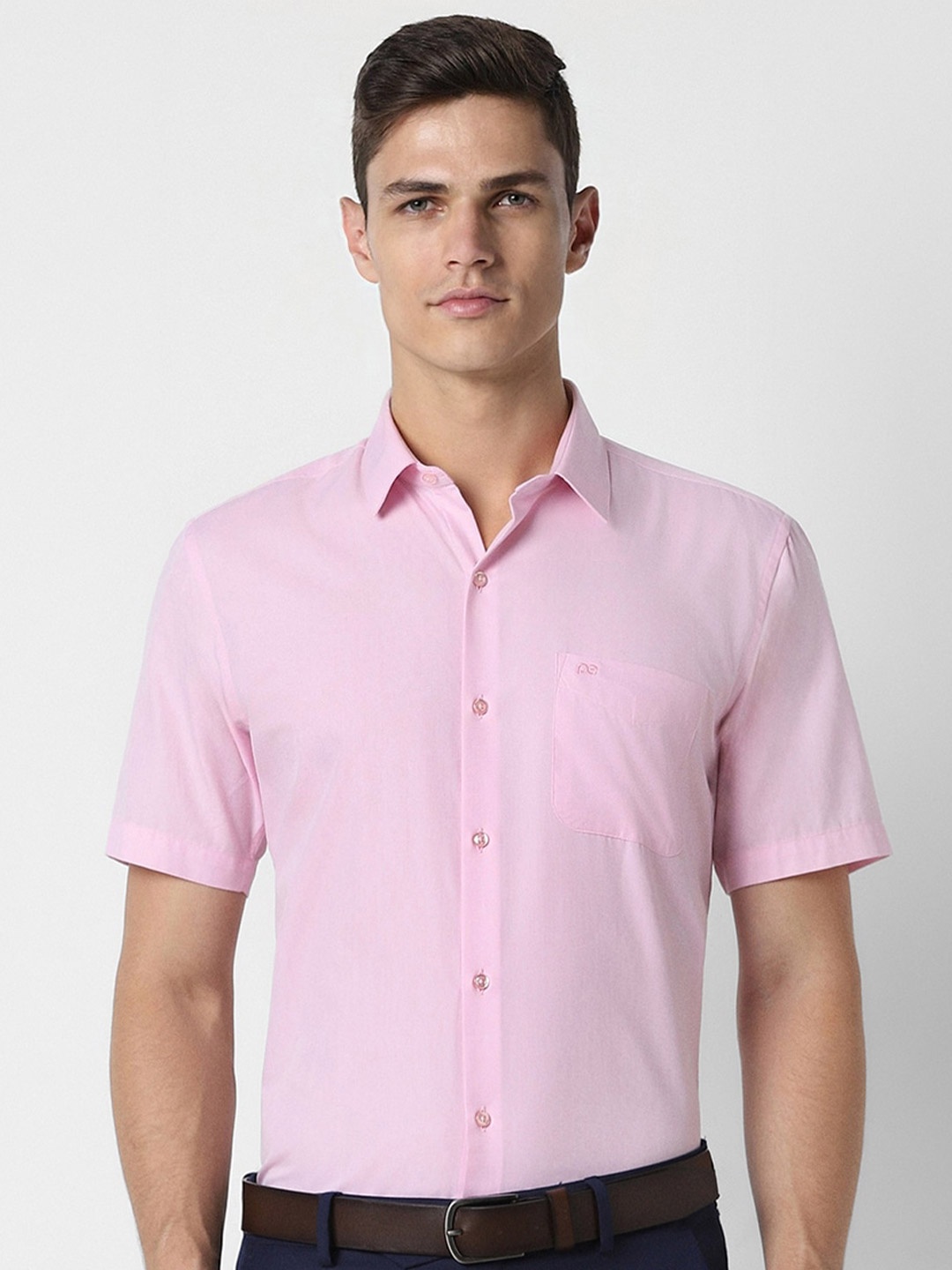 

Peter England Short Sleeves Formal Shirt, Pink