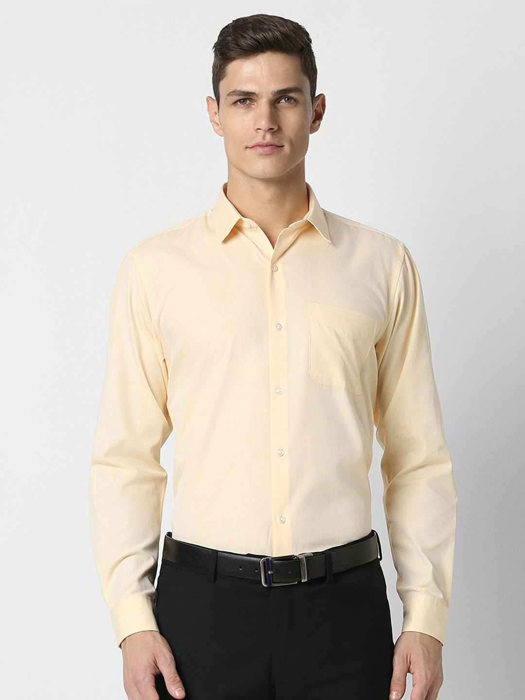 

Peter England Regular Fit Classic Formal Shirt, Yellow