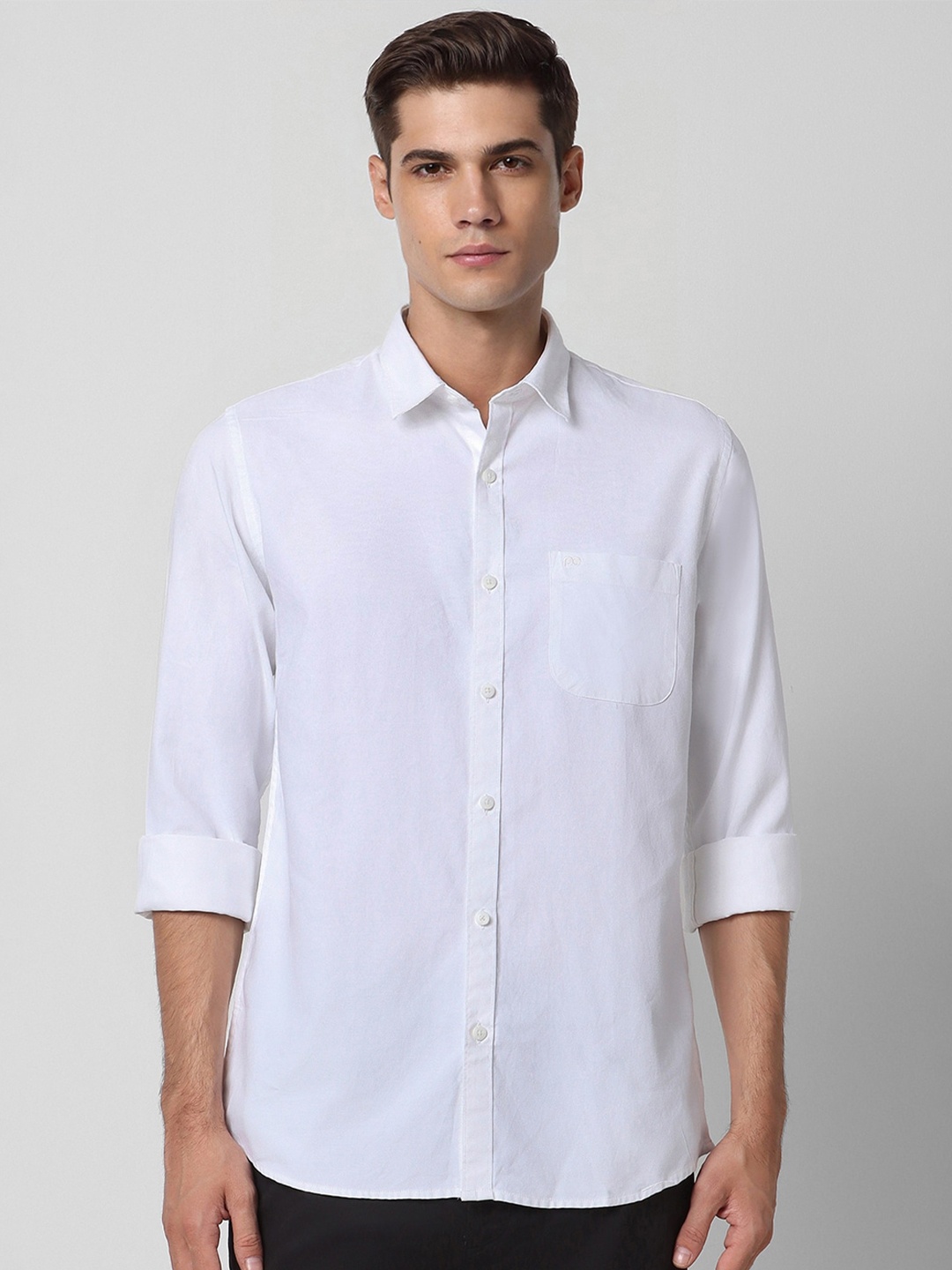 

Peter England Casuals Slim Fit Spread Collar Long Sleeves Casual Shirt, White