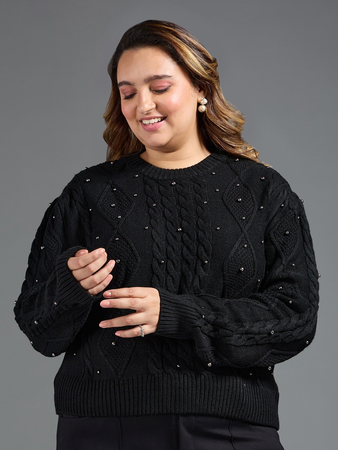 

20Dresses Embellished Pullover, Black