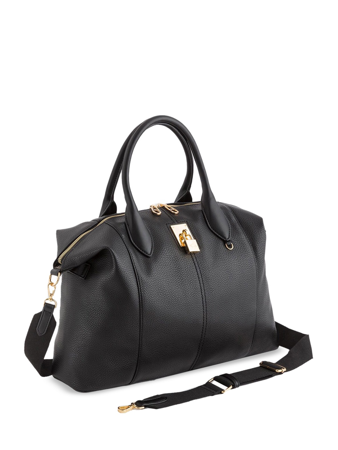 

CARPISA Leather Shopper Handheld Bag, Black