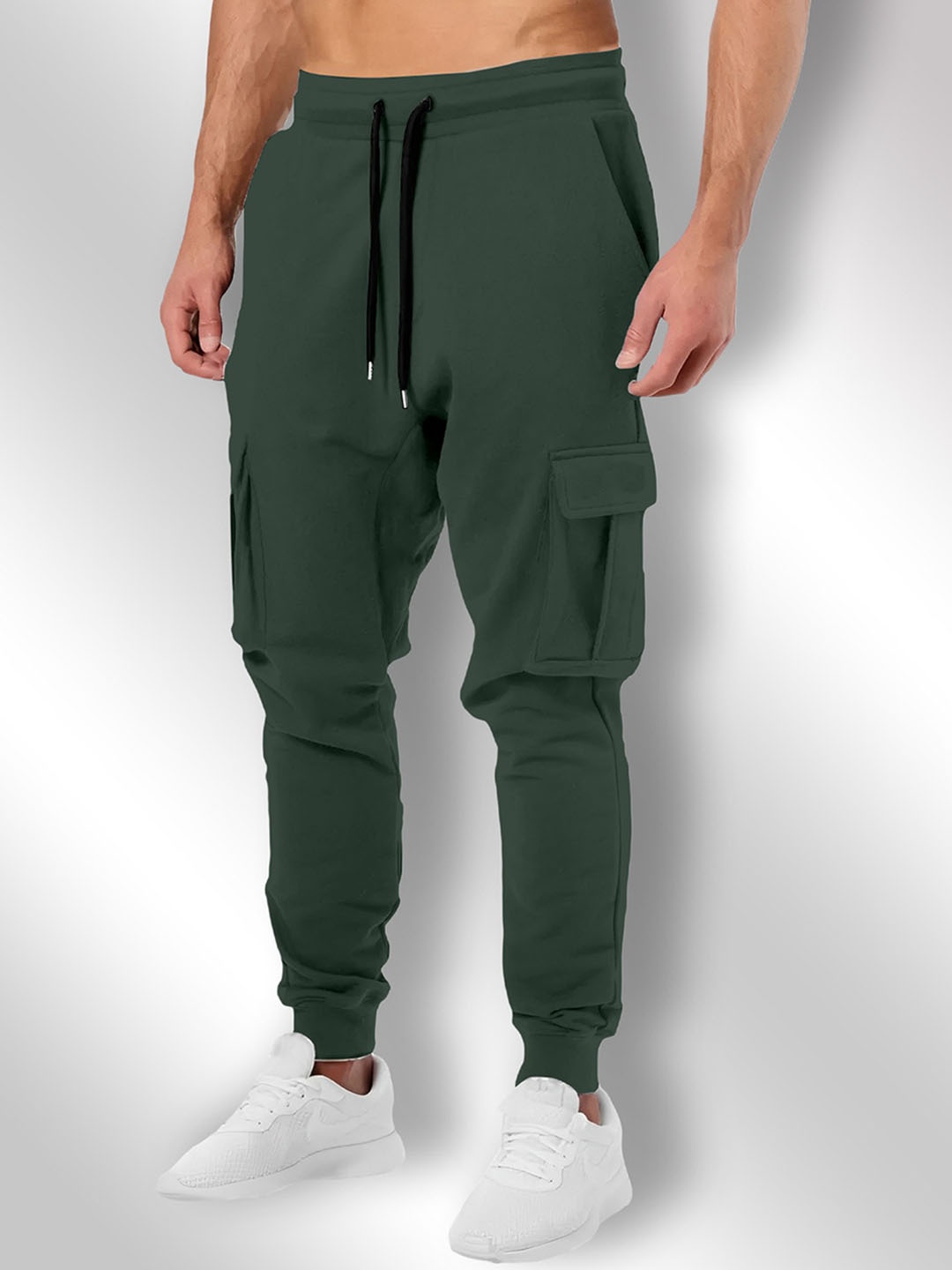 

FTX Men Relaxed Mid Rise Cargos, Green