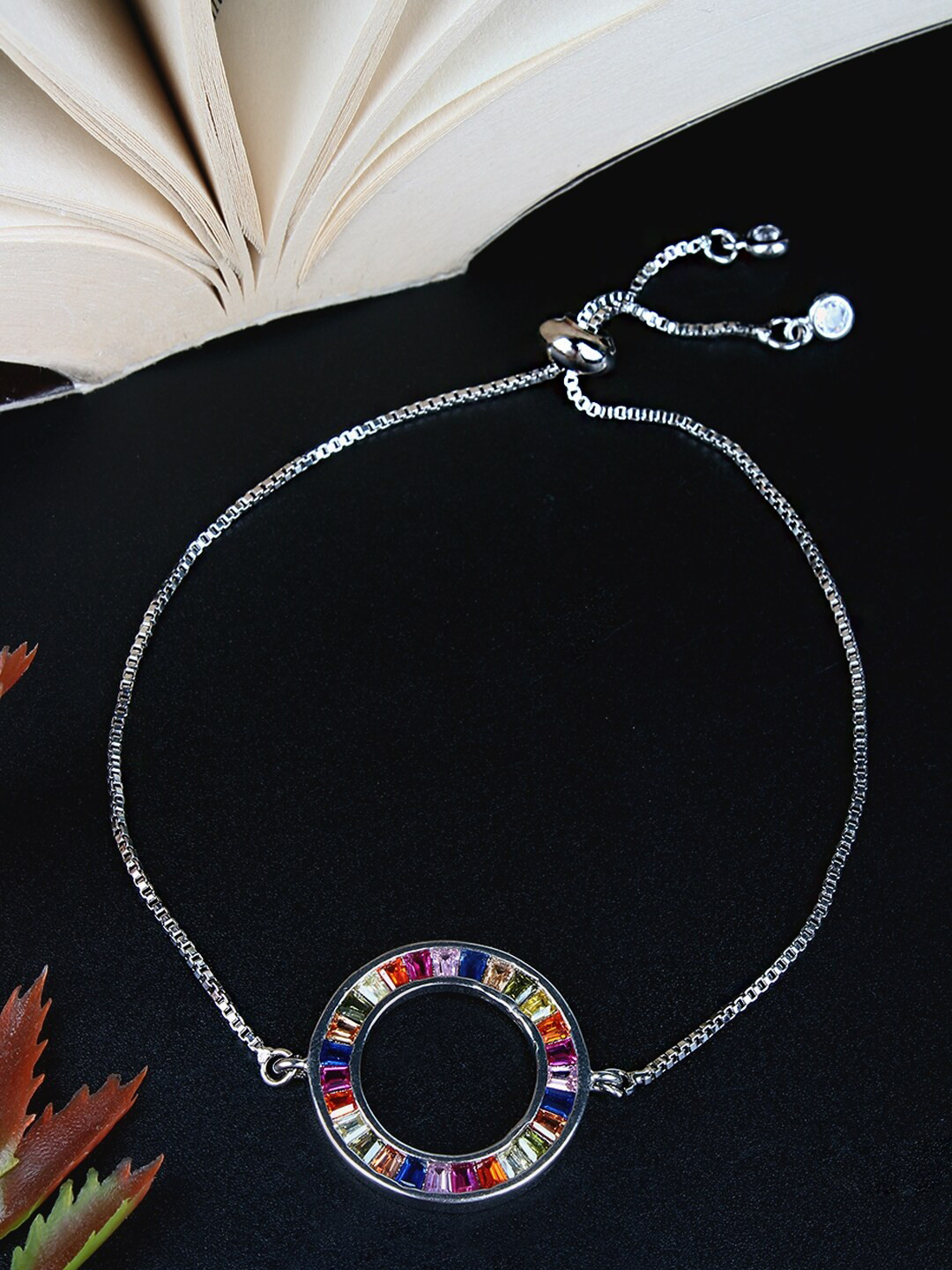 

Stylecast X KPOP Brass Cubic Zirconia Silver-Plated Charm Bracelet