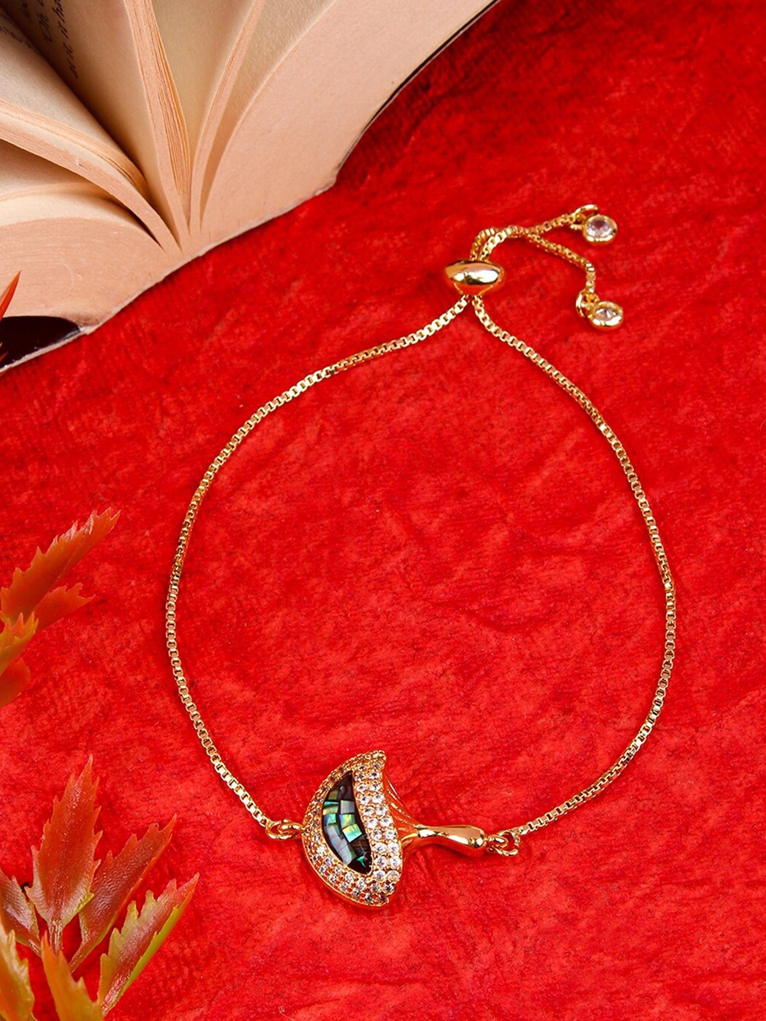 

Stylecast X KPOP Gold-Plated Cubic Zirconia Charm Bracelet