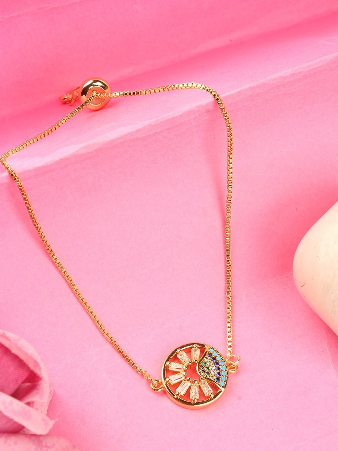 

Stylecast X KPOP Gold-Plated Cubic Zirconia Charm Bracelet
