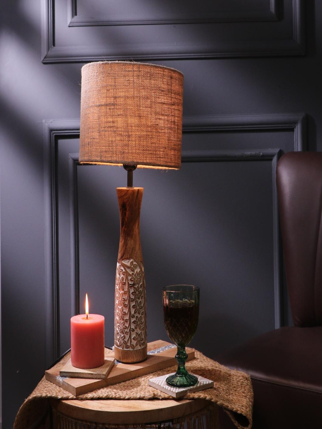 

The Decor Mart Beige Vintage Lamp With Jute Shade