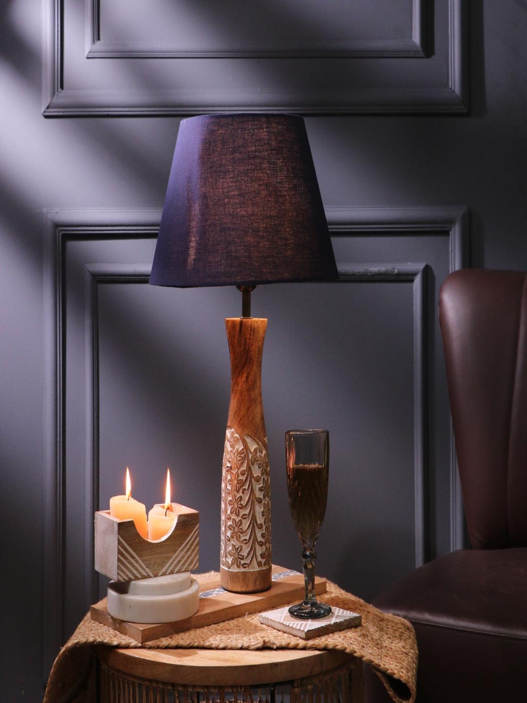 

The Decor Mart Blue Solid Table Lamp