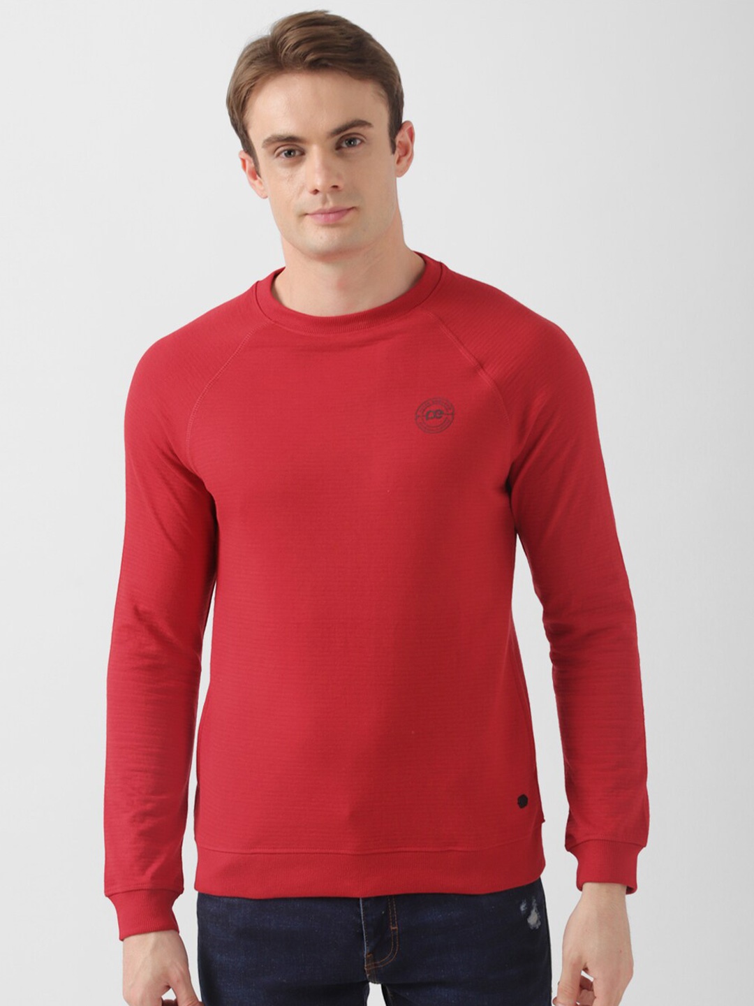 

Peter England Casuals Long Sleeves Pullover, Red