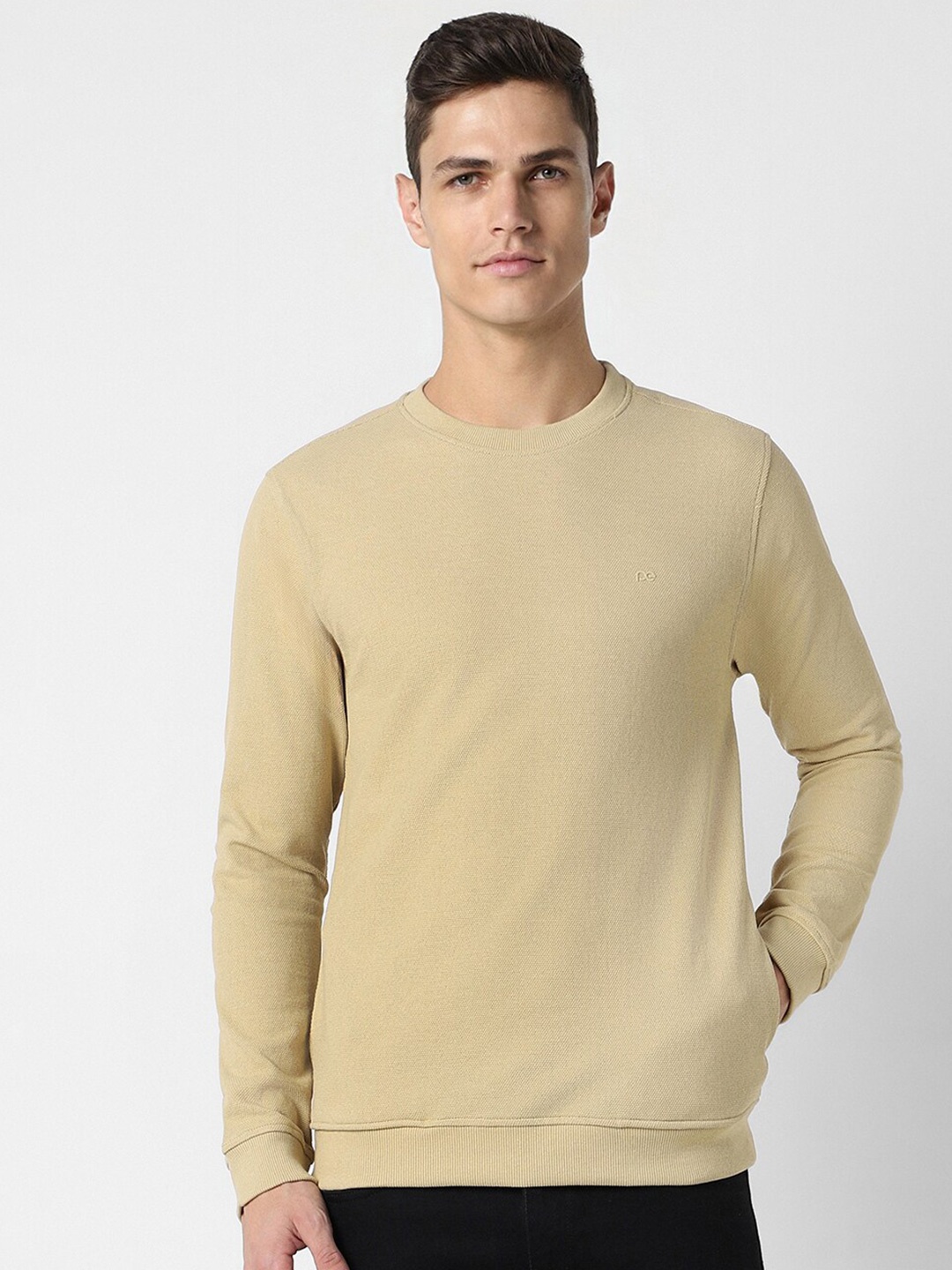 

Peter England Casuals Long Sleeves Pullover, Beige