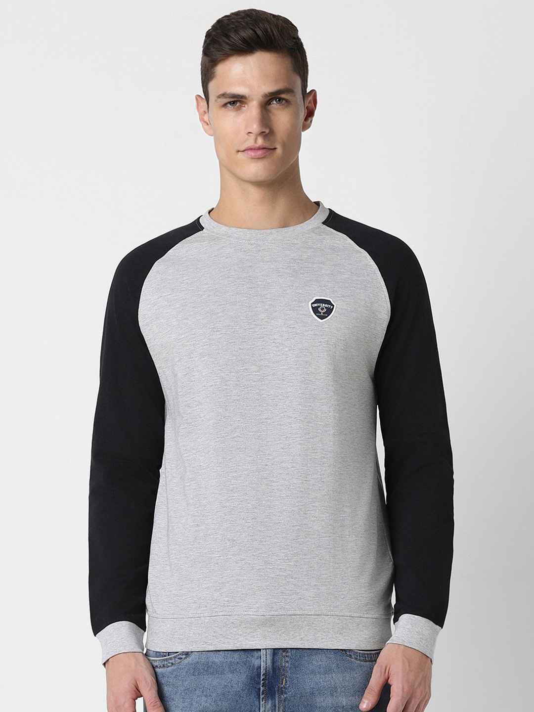 

Peter England Casuals Long Sleeves Pullover, Grey