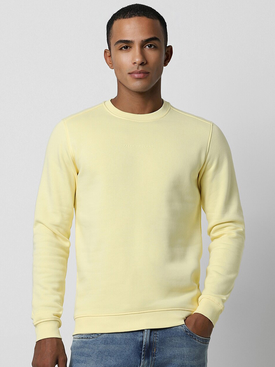 

Peter England Casuals Long Sleeves Pullover, Yellow