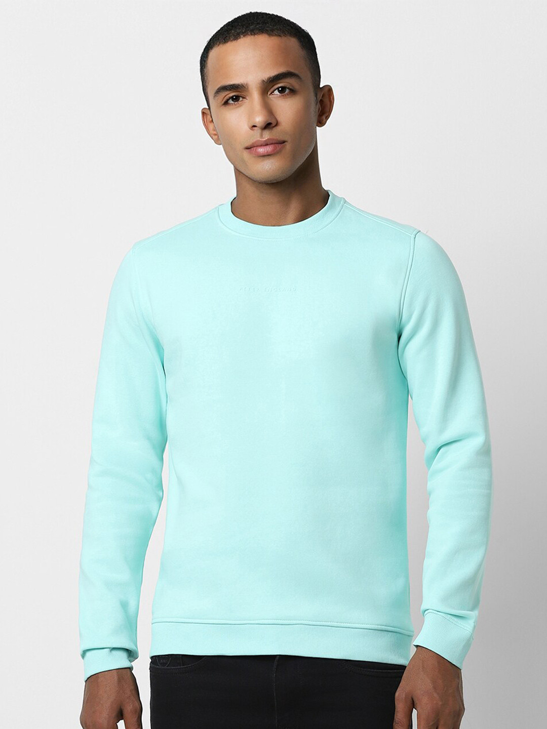 

Peter England Casuals Round Neck Pullover Sweatshirt, Blue
