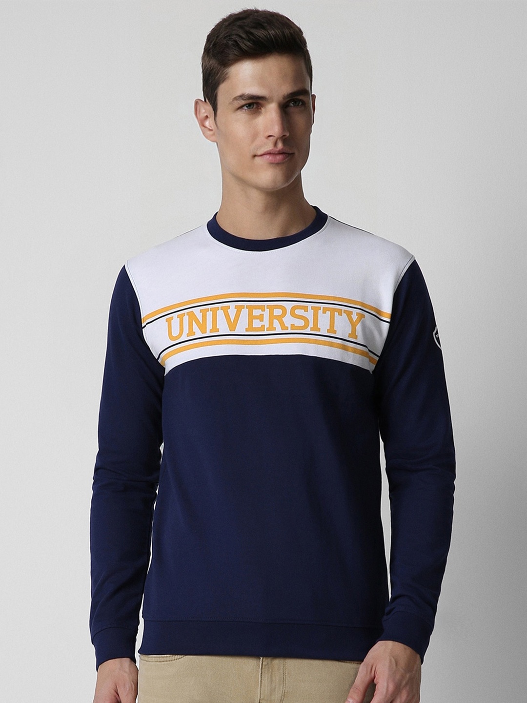 

PETER ENGLAND UNIVERSITY Typography Printed Sweatshirt, Navy blue
