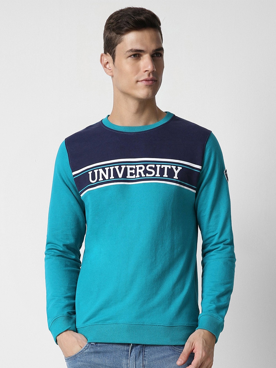 

PETER ENGLAND UNIVERSITY Typography Printed Sweatshirt, Blue