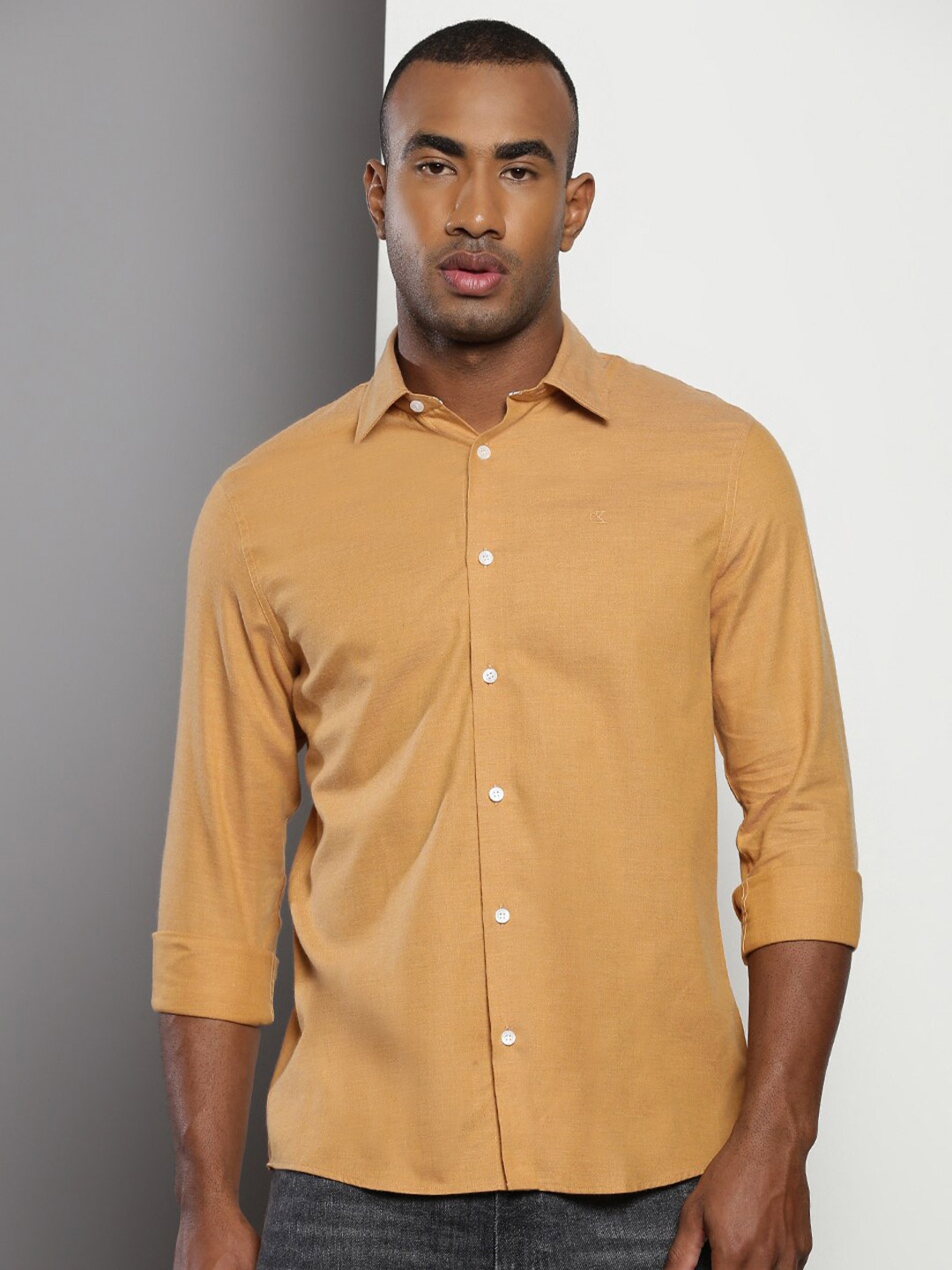 

Calvin Klein Jeans Slim Fit Pure Cotton Casual Shirt, Orange