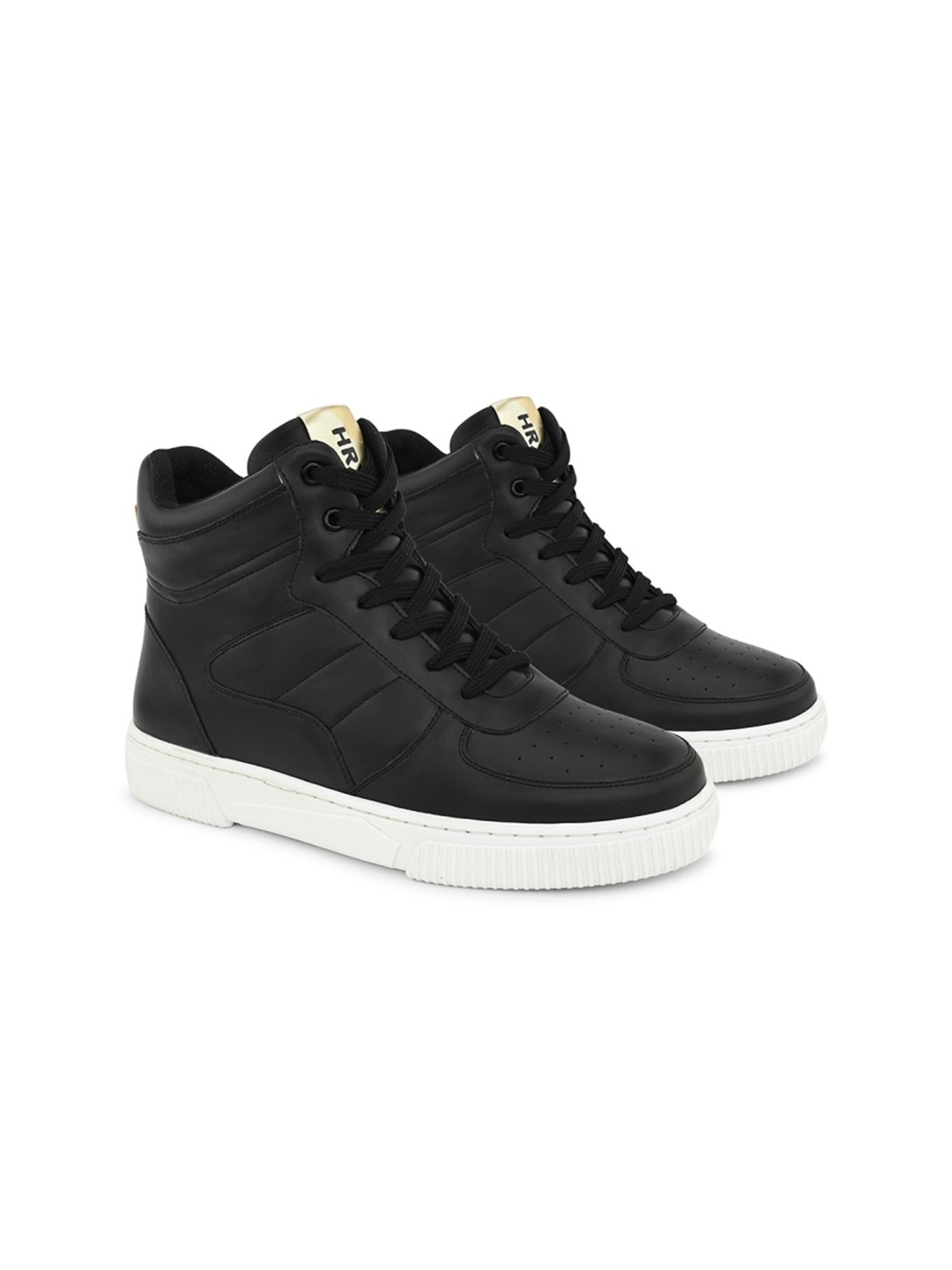 

HRX by Hrithik Roshan Women Black & White Perforated Mid-Top Lightweight Sneakers