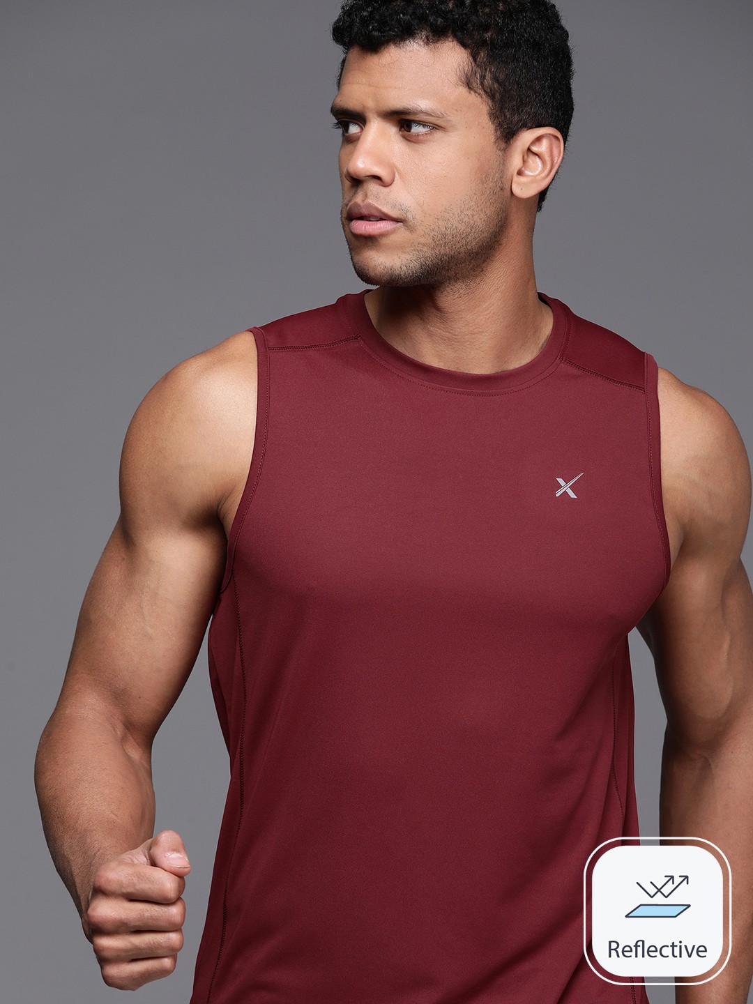 

HRX by Hrithik Roshan Men Solid Sports T-shirt, Brown