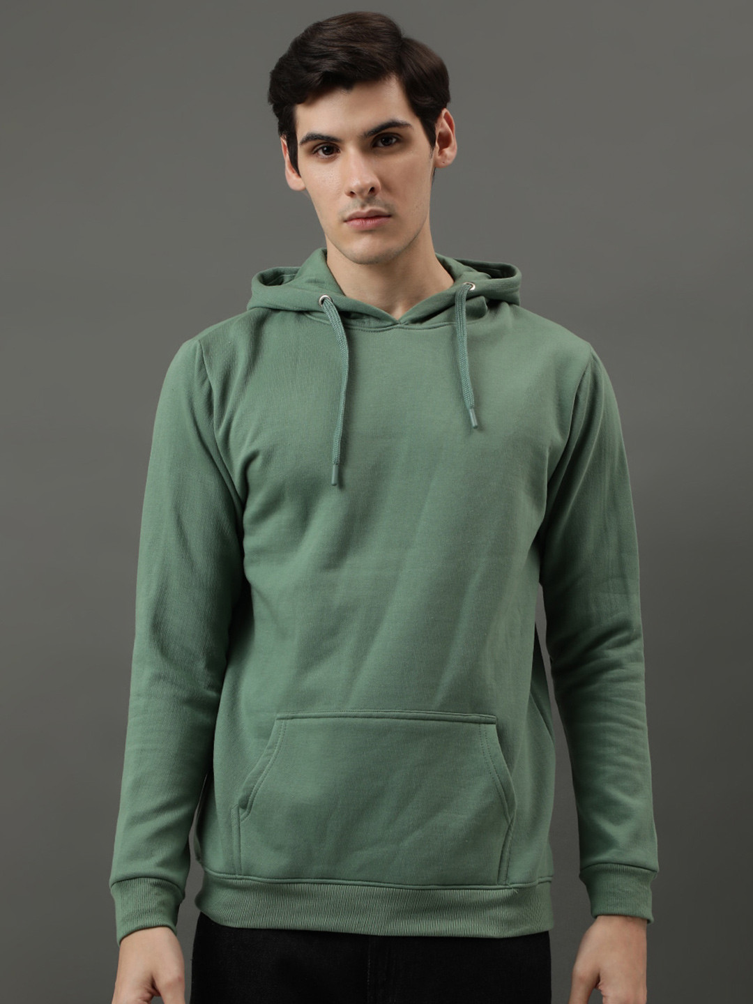 

ADRO Cotton Hooded Sweatshirt, Green