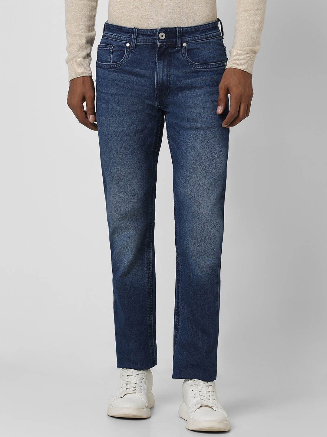 

Peter England CasualsMen Regular fit cotton jeans, Navy blue