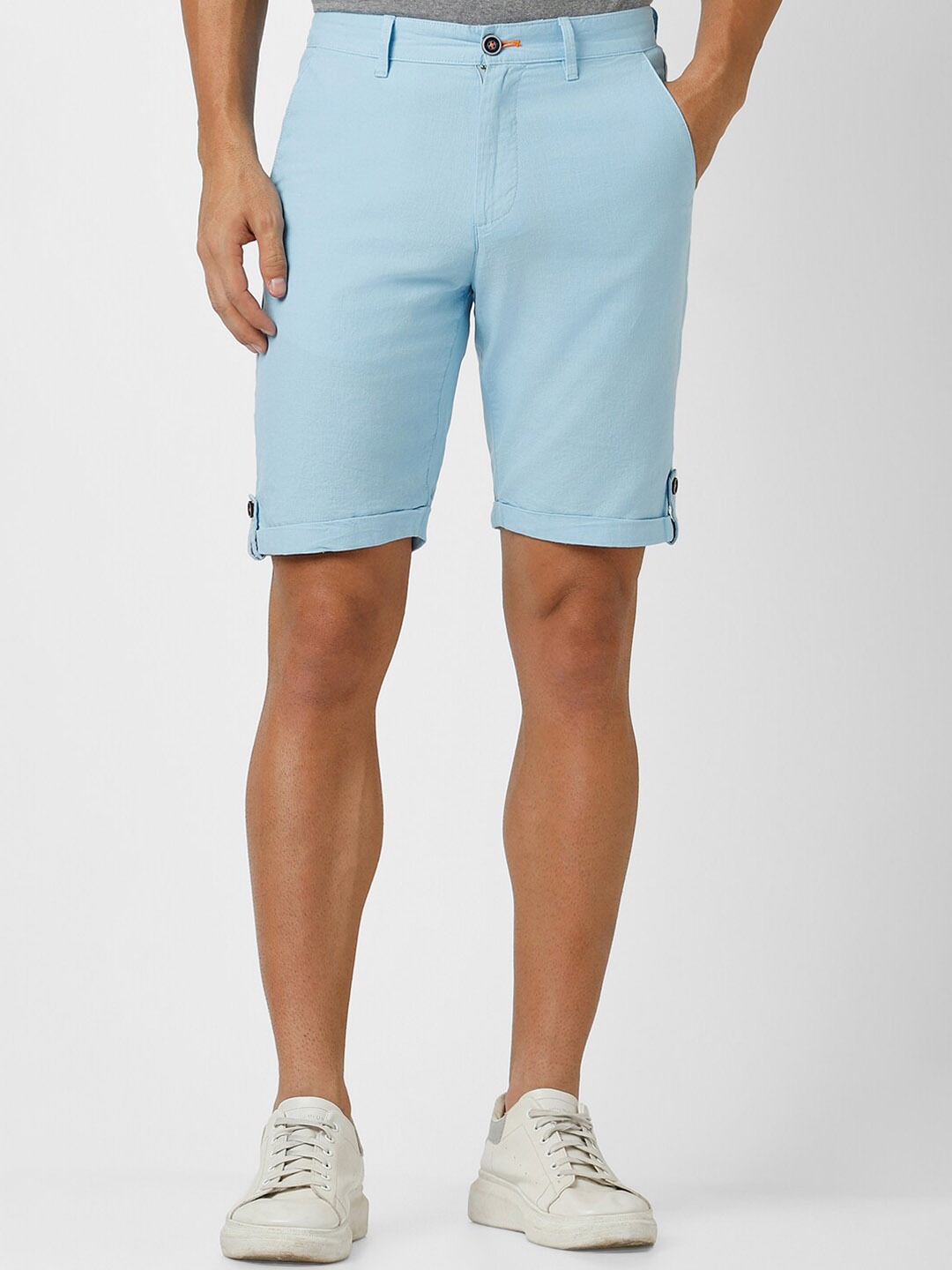 

Peter England Casuals Men Regular Fit Mid-Rise Regular Short, Blue