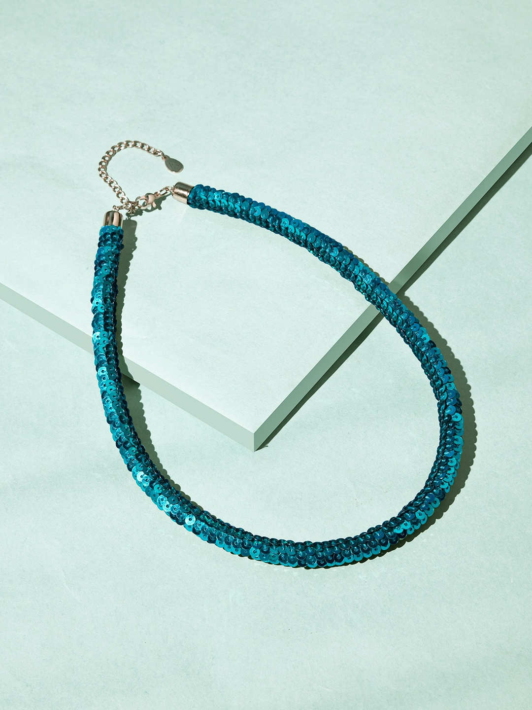 

Accessorize Sequinned Necklace, Teal