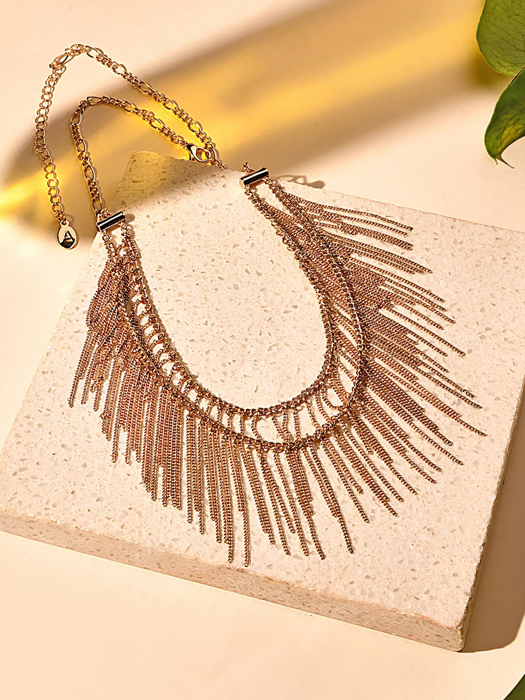 

Accessorize London Women Fine Fringed Layered Necklace, Gold