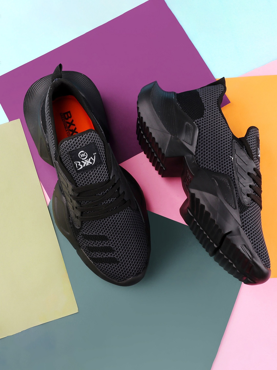 

Bxxy Men Lightweight Running Shoes, Black