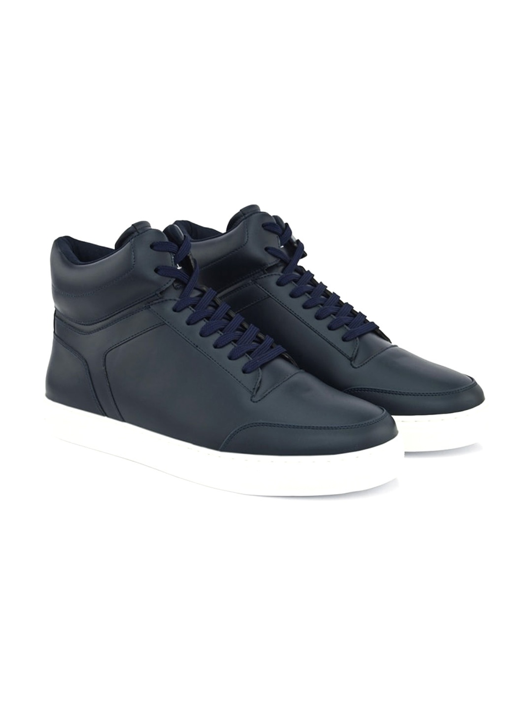 

HRX by Hrithik Roshan Men Navy Blue & White Mid-Top Lightweight Sneakers