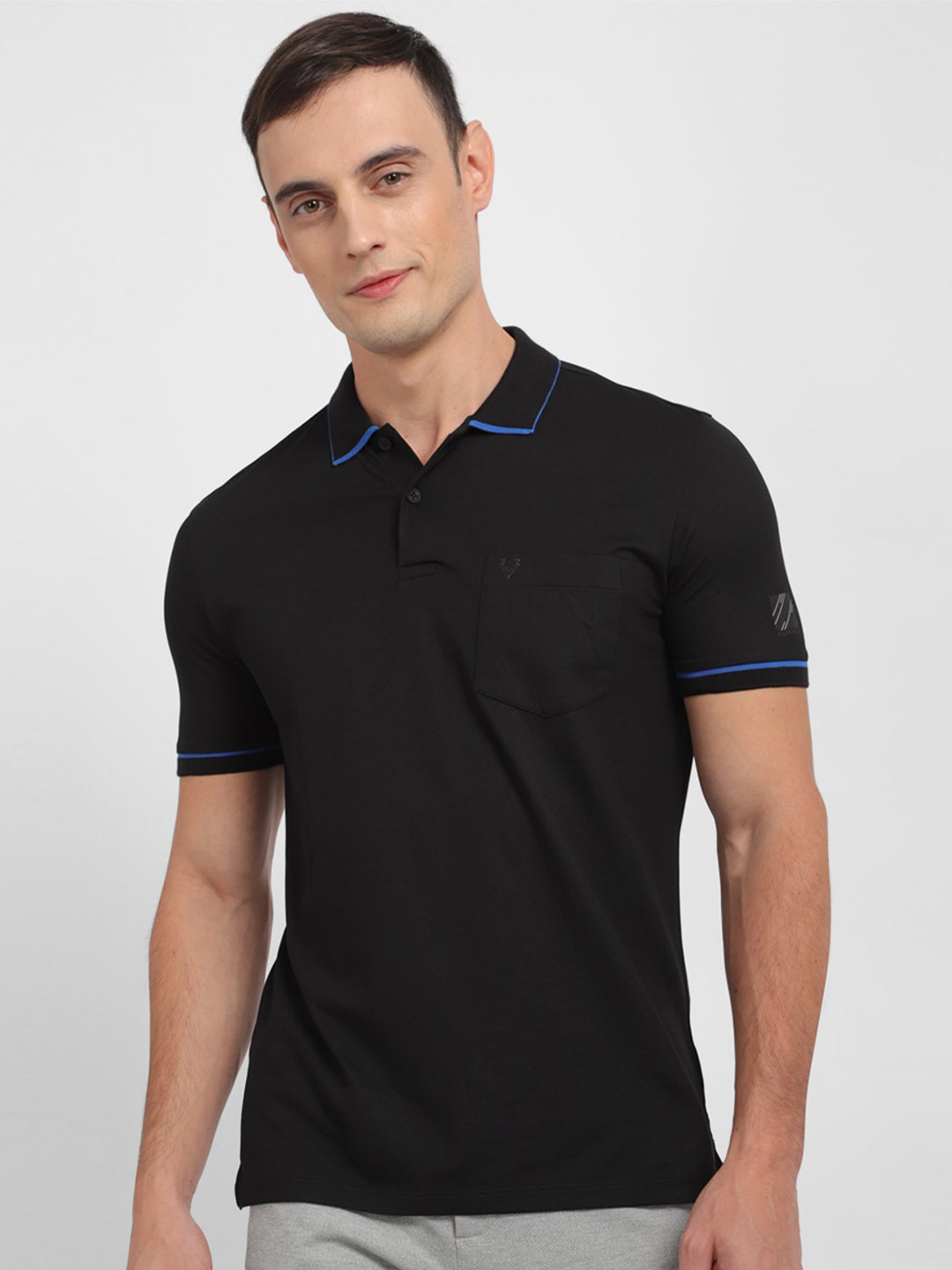 

Allen Solly Polo Collar Pure Cotton T-shirt, Black