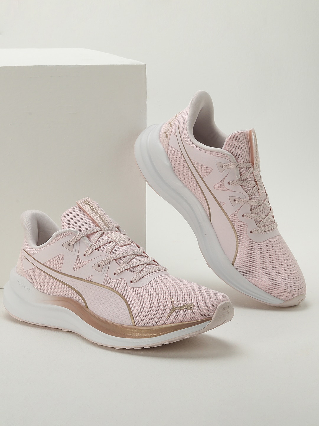 

Puma Women Reflect Lite Molten Metal Textile Running Shoes, Pink