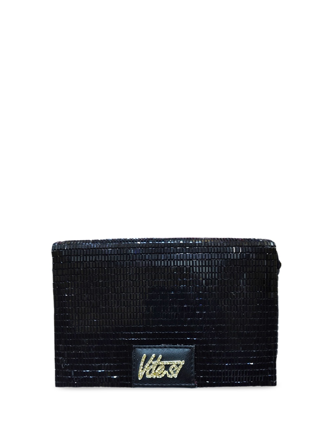 

Vdesi Rhinestone Embellished Box Clutch, Black