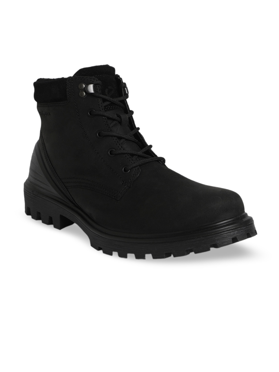 

ECCO Men Tredtray Nubuck Mid-Top Blocked Boots, Black