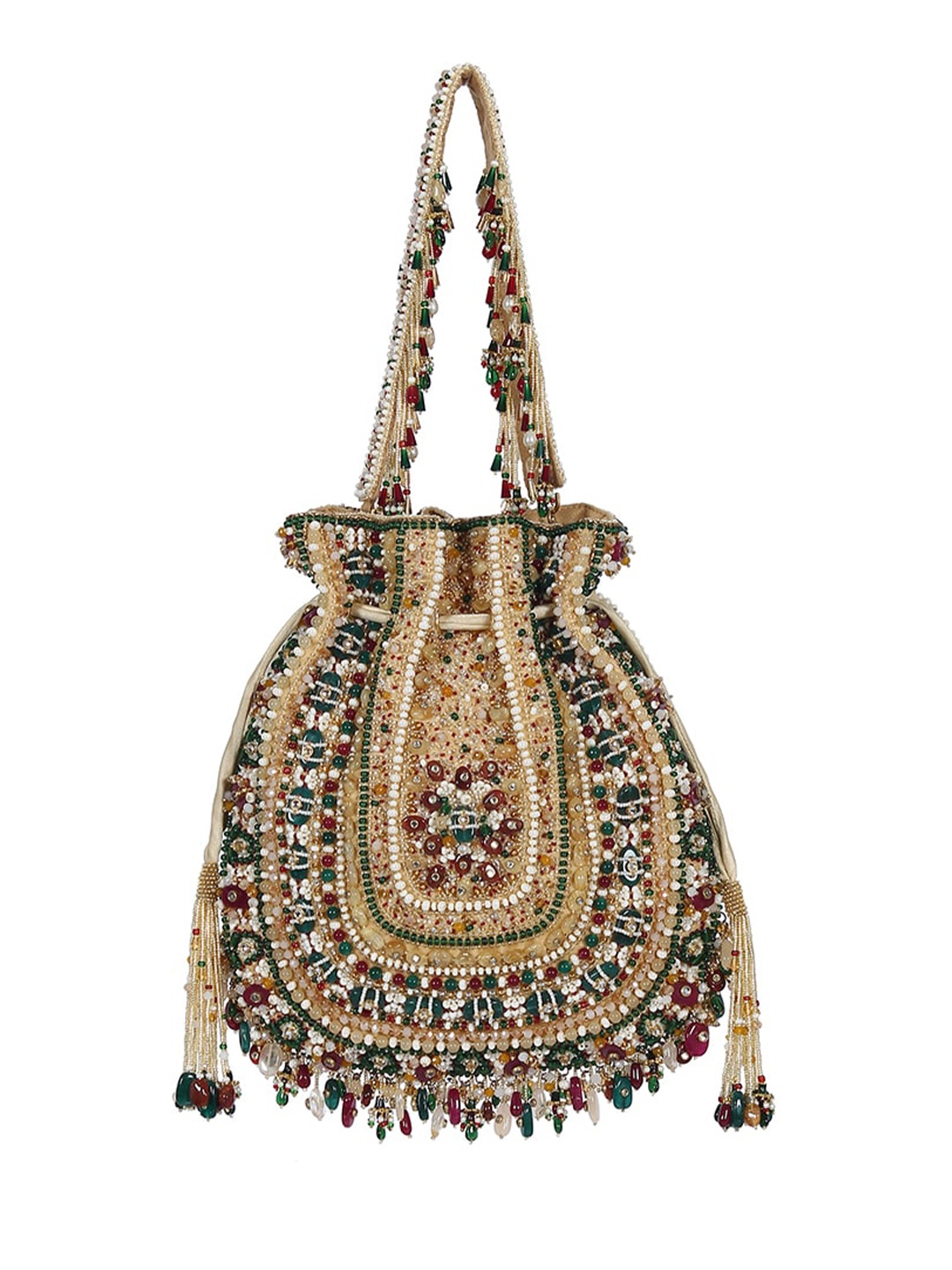 

Lovetobag Embellished Potli Bag, Red