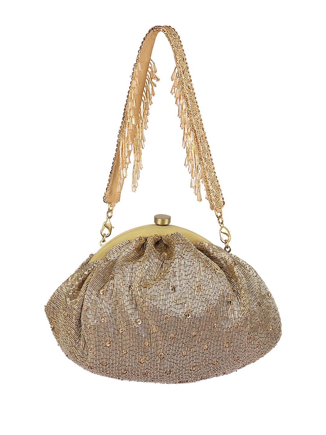 

Lovetobag Embellished Purse Clutch, Gold