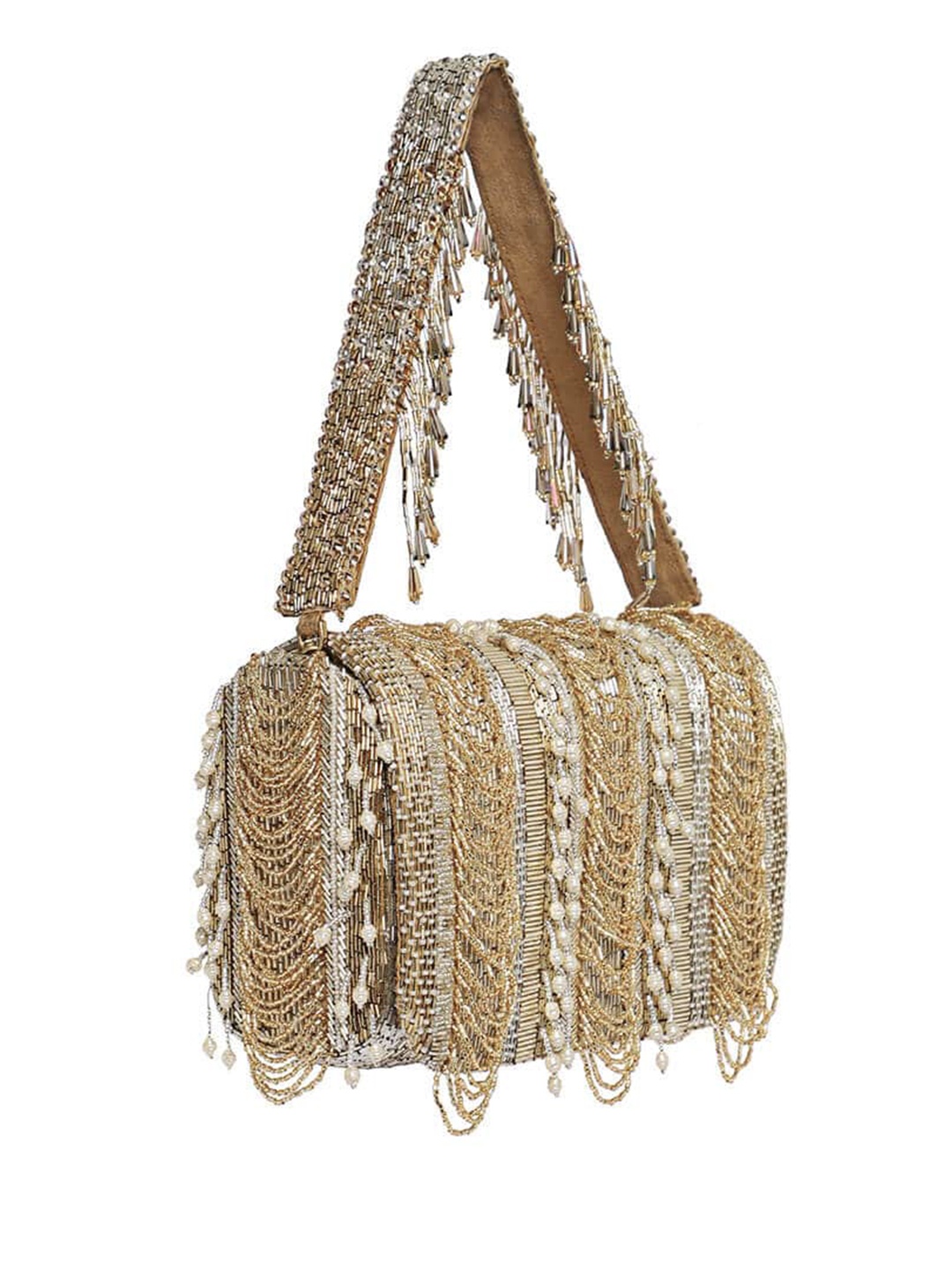 

Lovetobag Embellished Purse Clutch, Gold