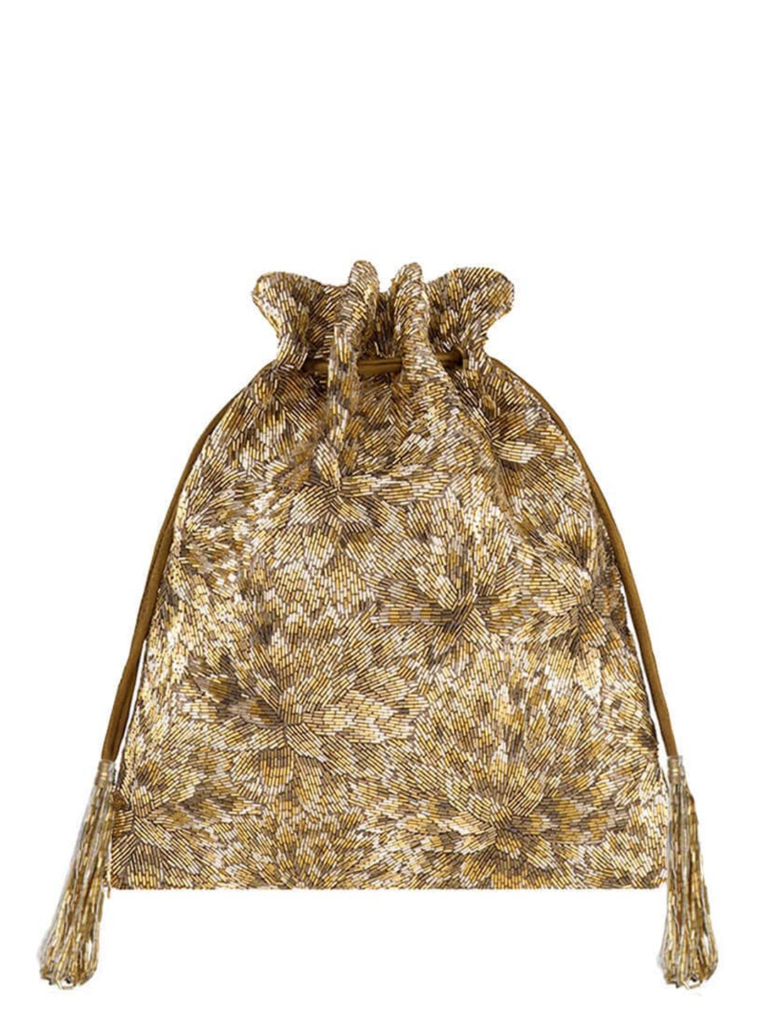 

Lovetobag Embellished Potli Bag, Gold