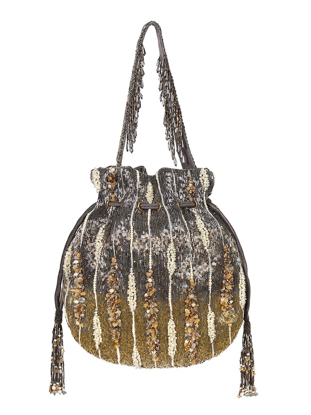 

Lovetobag Embellished Potli Bag, Bronze